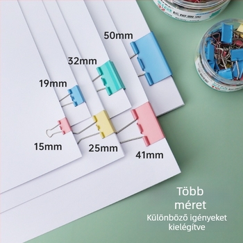 Baoke színes hosszú farkú papírtűzőkapcsok, nagy és kis méretben, diákdokumentumok és vizsgalapok rendezésére, irodai iratszervező kapcsok