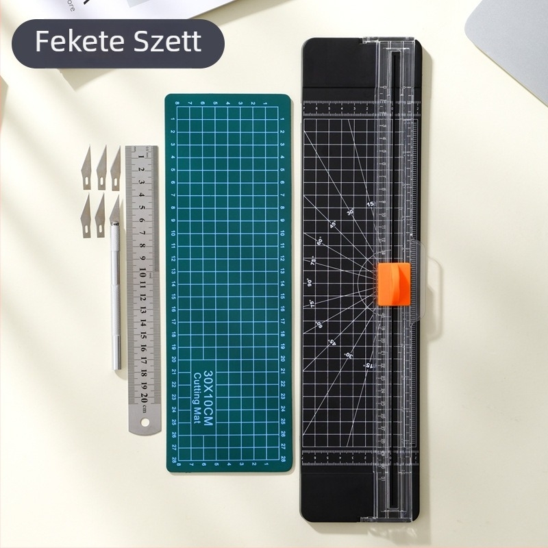 Kézi papírtvágó – Yinian, Műanyag test, Paper Cutter modell, Termékszám 818, Cél: papírvágás