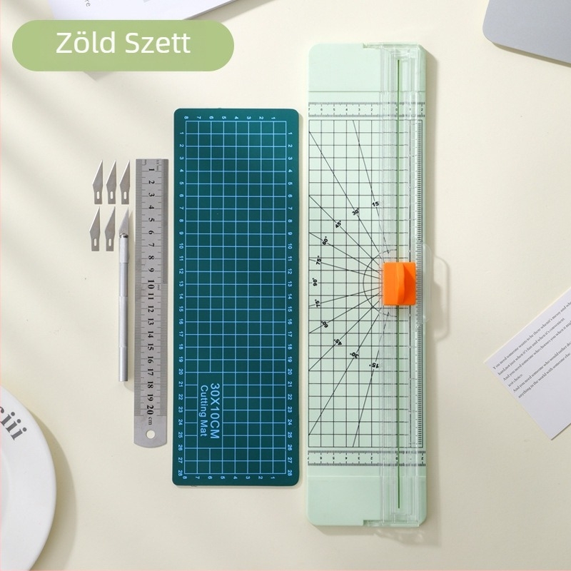 Kézi papírtvágó – Yinian, Műanyag test, Paper Cutter modell, Termékszám 818, Cél: papírvágás