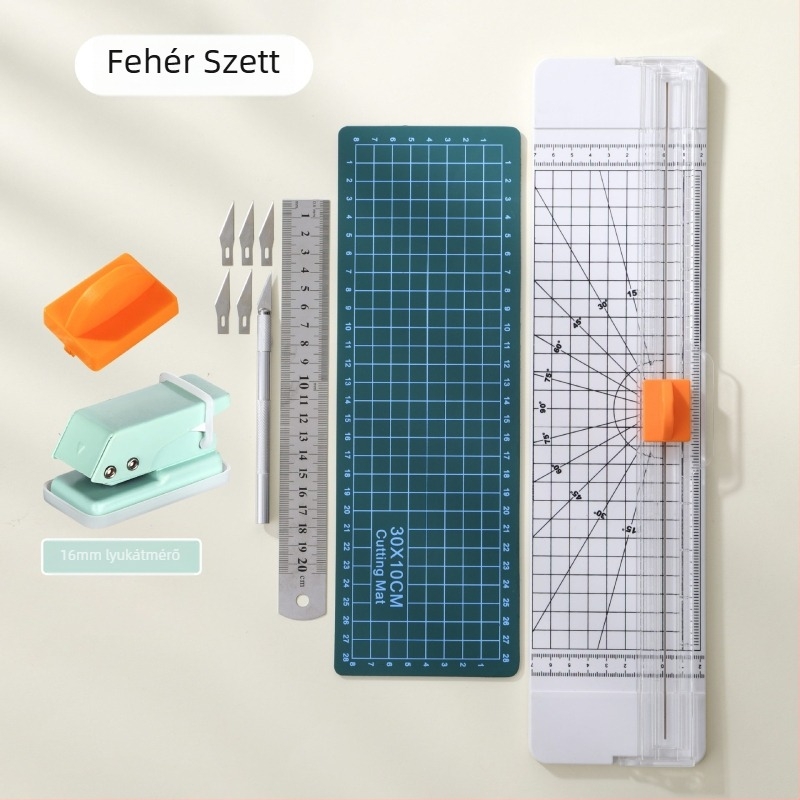 Kézi papírtvágó – Yinian, Műanyag test, Paper Cutter modell, Termékszám 818, Cél: papírvágás