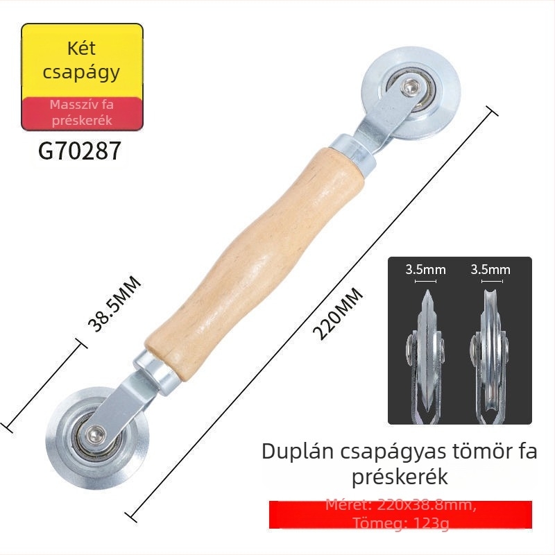 Ablak háló montázsához spline görgővel tervezett eszköz, háló telepítéséhez (tartalmaz roller, szalag és kampó)
