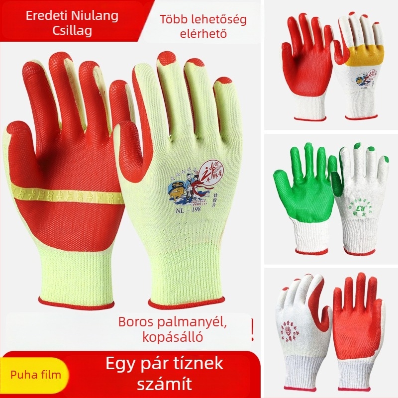 Altair Munkavédelmi kesztyűk puha gumírozott anti-slip felülettel, kopásálló, áthatolás- és szúrásálló, olajálló, 140 g, építkezési helyekre, logisztikára, mezőgazdaságra, erdőgazdaságra és autójavításra