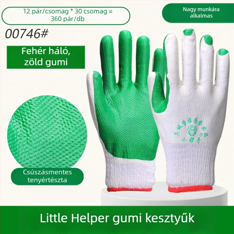 Altair Munkavédelmi kesztyűk puha gumírozott anti-slip felülettel, kopásálló, áthatolás- és szúrásálló, olajálló, 140 g, építkezési helyekre, logisztikára, mezőgazdaságra, erdőgazdaságra és autójavításra