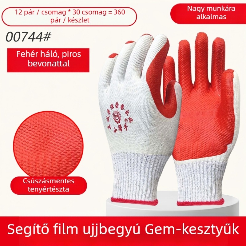 Altair Munkavédelmi kesztyűk puha gumírozott anti-slip felülettel, kopásálló, áthatolás- és szúrásálló, olajálló, 140 g, építkezési helyekre, logisztikára, mezőgazdaságra, erdőgazdaságra és autójavításra