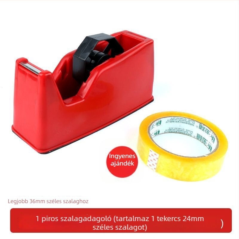 Ragasztós szalagvágó és tartó – asztali, műanyag, max. 48 mm szélességű szalaghoz