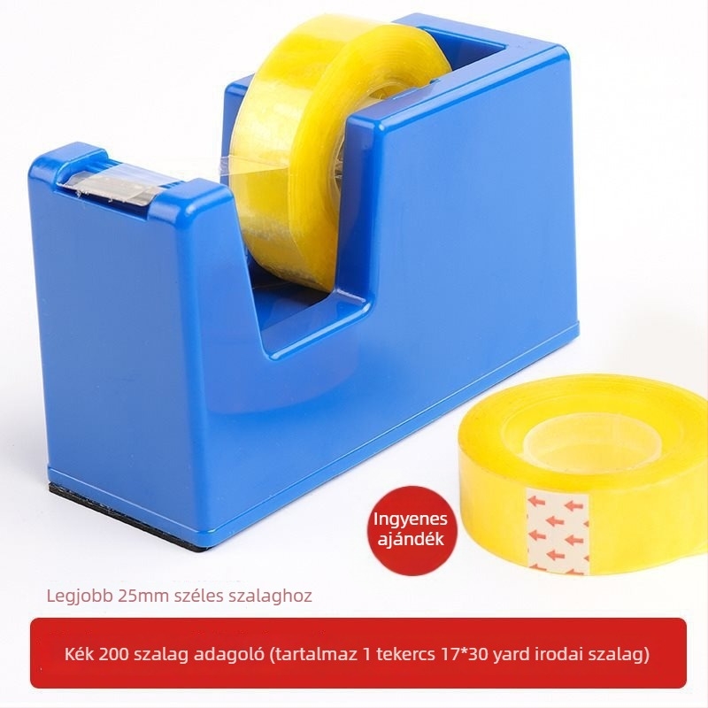 Ragasztós szalagvágó és tartó – asztali, műanyag, max. 48 mm szélességű szalaghoz