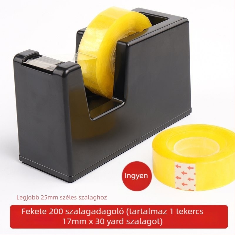 Ragasztós szalagvágó és tartó – asztali, műanyag, max. 48 mm szélességű szalaghoz