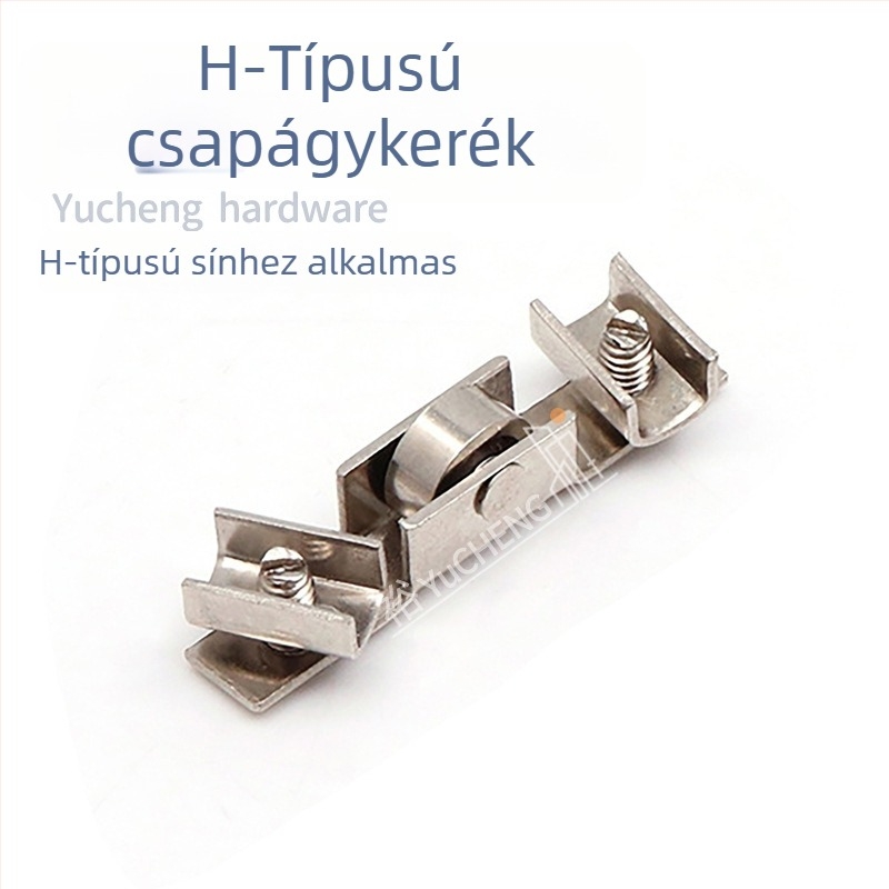 Üvegcsipkés görgő vitrintartóhoz, rozsdamentes acél/vas, OD 7.3, Ø3.7 tengely, max terhelés 15 kg