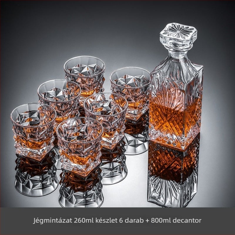 Prémium retro stílusú borospohár-készlet, 201-300 ml kapacitás, 6-10 darab, márka Cristalglass/gatas
