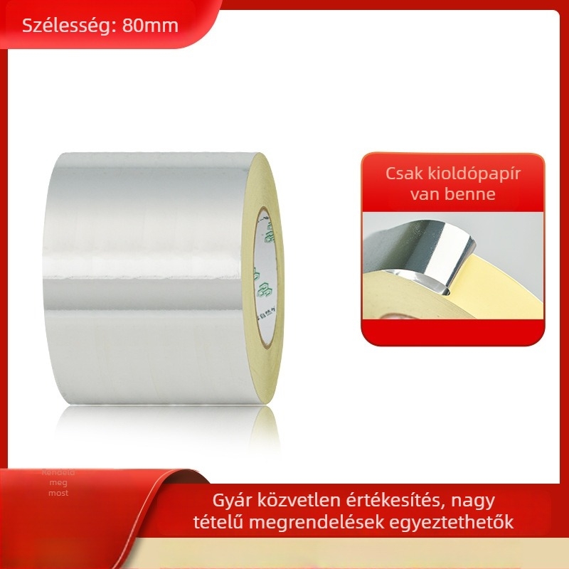 LED kijelzőkhöz és fényvezetőkhöz árnyékoló szalag, magas viszkozitású ragasztóháttal, egyoldalas, OPP alapú, 50 m/tekercs, vastagság 0,06 mm, kioldó papírral