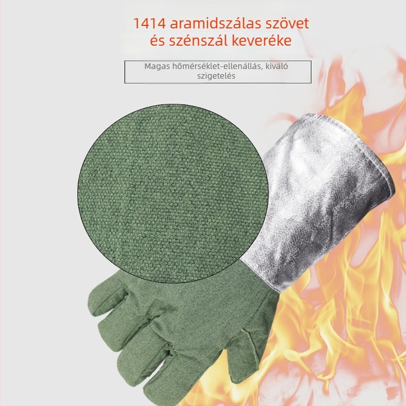 Ben bailey aramid kesztyűk magas hőmérséklethez, acél- és üvegipari gyártásra és öntésre