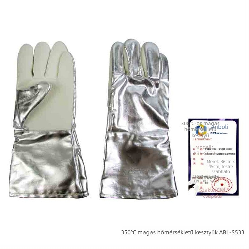 Ben bailey aramid kesztyűk magas hőmérséklethez, acél- és üvegipari gyártásra és öntésre