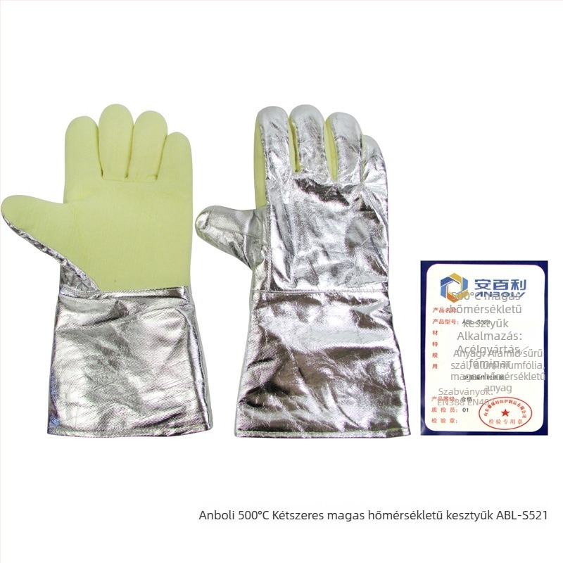 Ben bailey aramid kesztyűk magas hőmérséklethez, acél- és üvegipari gyártásra és öntésre