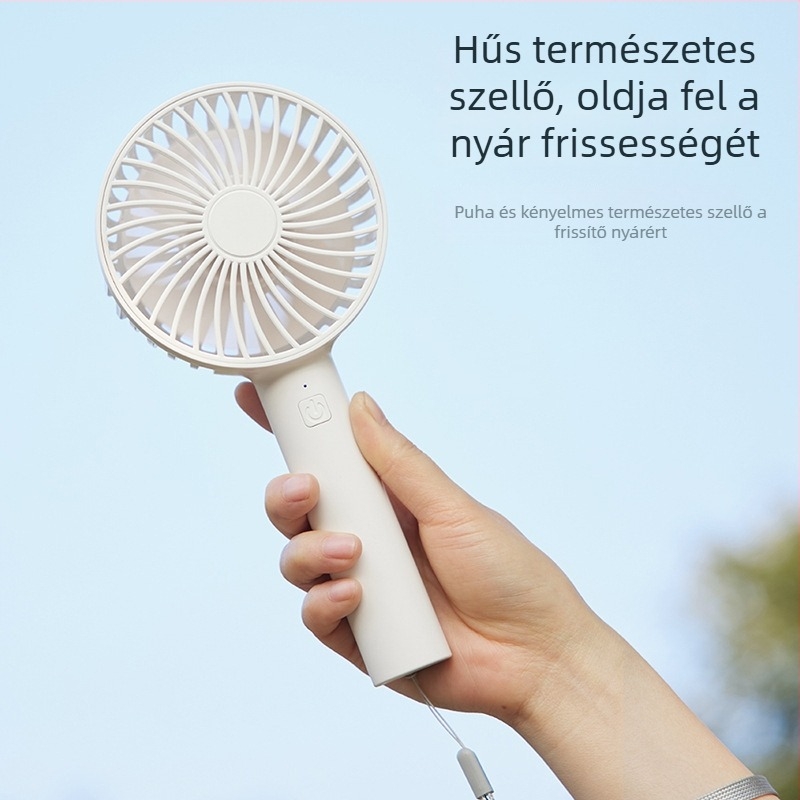 Oszcilláló fejű kézi ventilátor, mini USB-töltésű, hordozható asztali ventilátor otthonra és kültérre