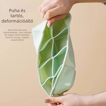 Szilikon jégkocka forma, fedéllel, gyorsfagyasztás, könnyű kiemelés