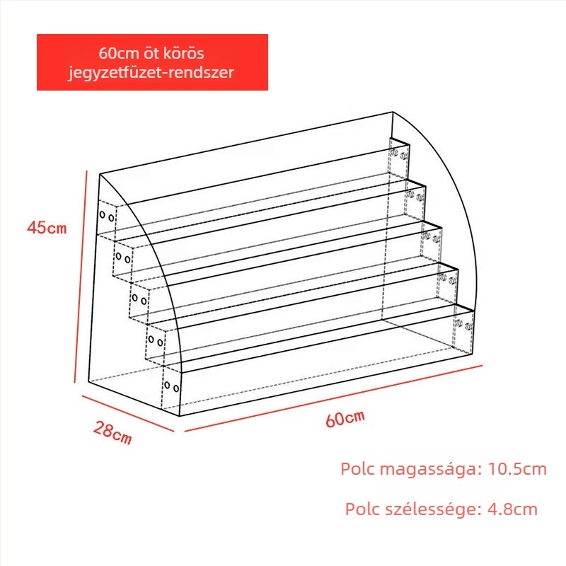 Seven Bends Akril Könyvállvány 965 – Notebook és Könyv Kijelző, Akril Burkolat, 1 Kötés