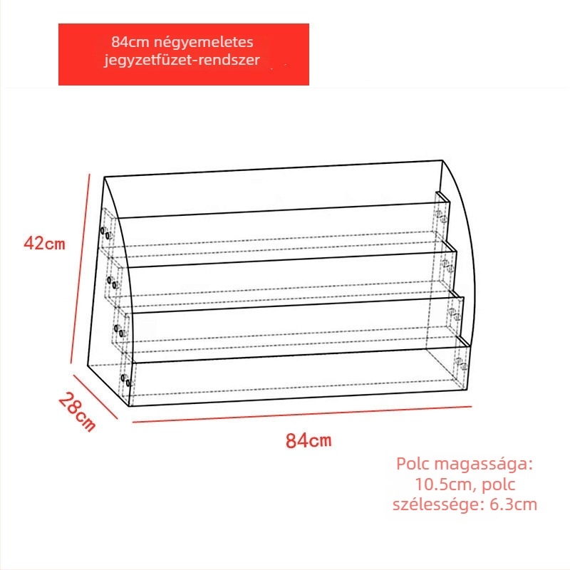 Seven Bends Akril Könyvállvány 965 – Notebook és Könyv Kijelző, Akril Burkolat, 1 Kötés