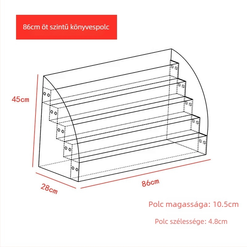 Seven Bends Akril Könyvállvány 965 – Notebook és Könyv Kijelző, Akril Burkolat, 1 Kötés