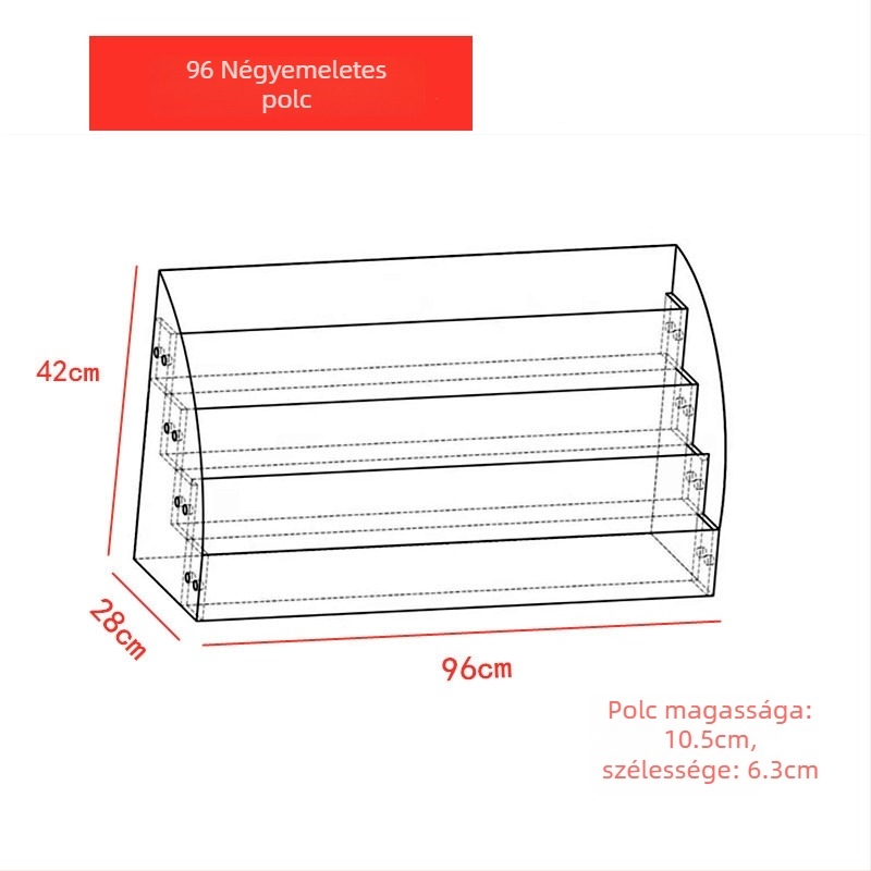 Seven Bends Akril Könyvállvány 965 – Notebook és Könyv Kijelző, Akril Burkolat, 1 Kötés