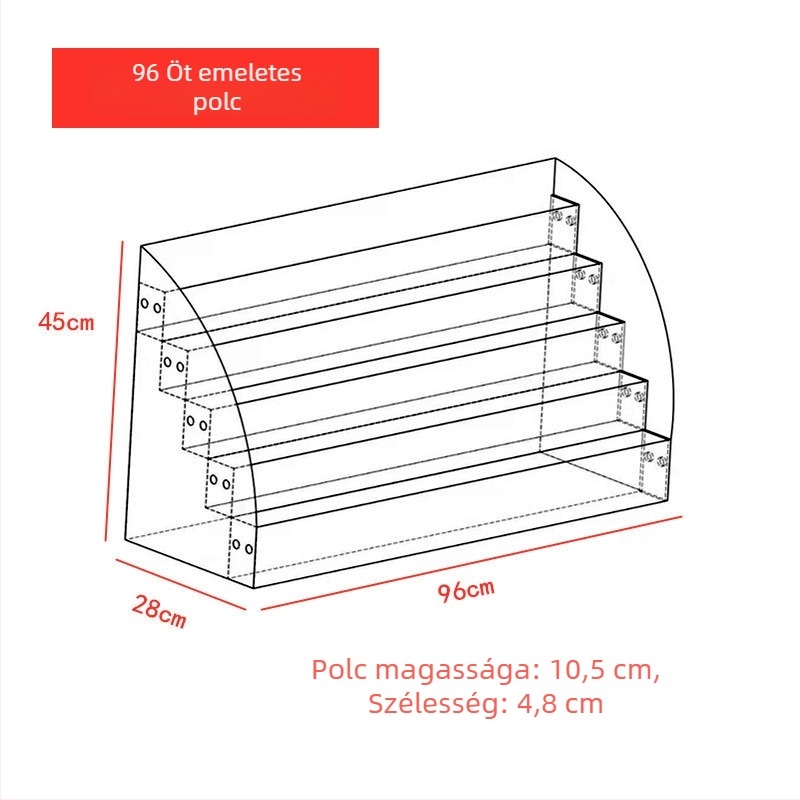 Seven Bends Akril Könyvállvány 965 – Notebook és Könyv Kijelző, Akril Burkolat, 1 Kötés