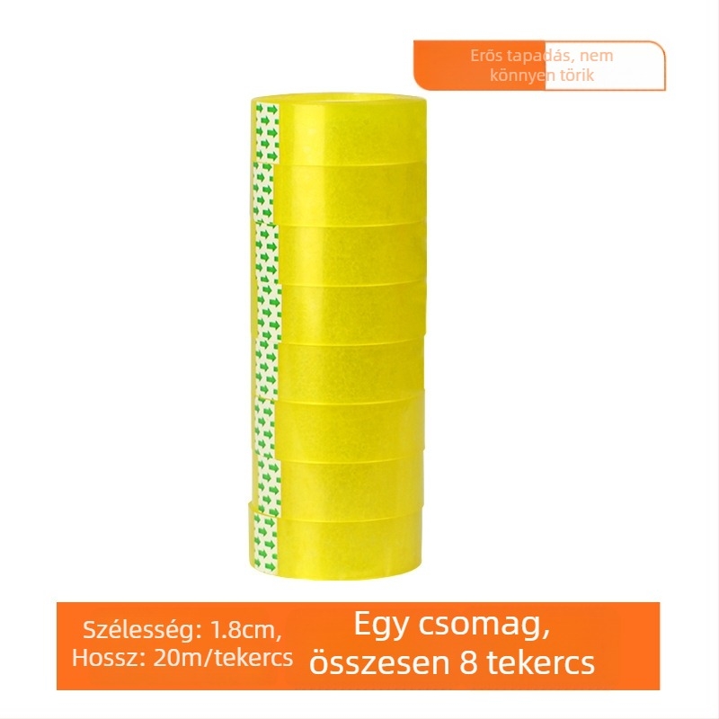 Átlátszó BOPP csomagoló szalag, 45 μm, virágcsomagoláshoz, 60 tekercs kartonban, Márka: Dongguan Printing Rubber Adhesive Products Co., Ltd.