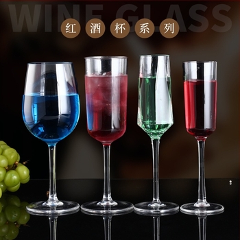 Polikarbonát borospohár, leesésálló, modern minimalist goblet egyedi logóval, 301-400 ml kapacitás, pezsgőhöz, tej-teához és gyümölcsléhez