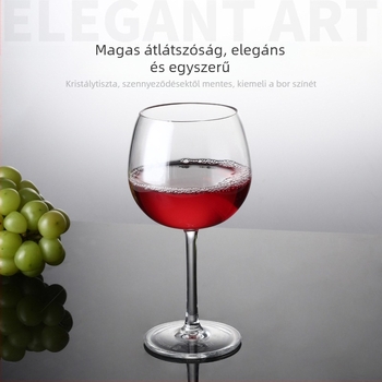 Polikarbonát borospohár, leesésálló, modern minimalist goblet egyedi logóval, 301-400 ml kapacitás, pezsgőhöz, tej-teához és gyümölcsléhez