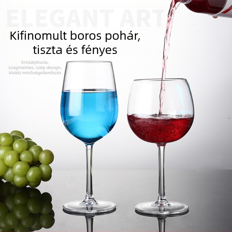 Polikarbonát borospohár, leesésálló, modern minimalist goblet egyedi logóval, 301-400 ml kapacitás, pezsgőhöz, tej-teához és gyümölcsléhez