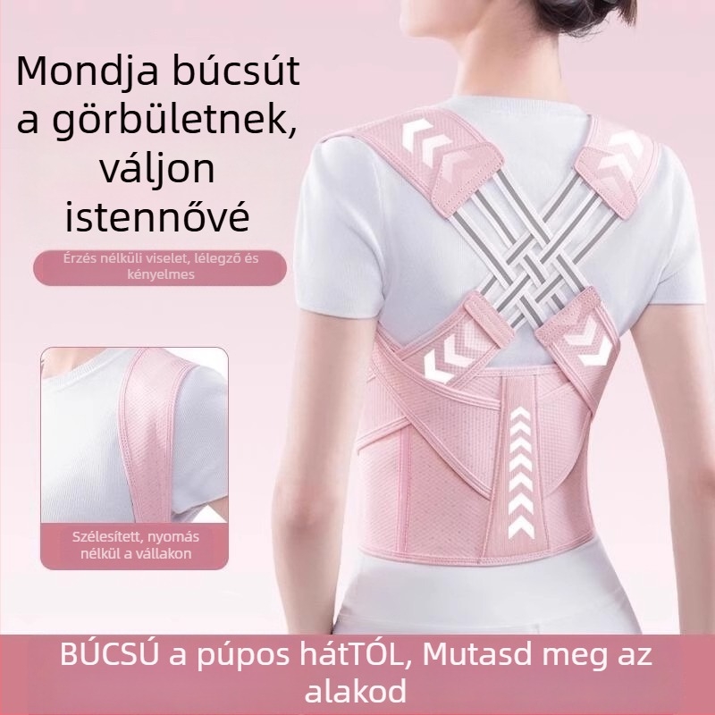 Felnőtteknek szóló testtartás-korrektor – uniszex, Modell: Három övű korrekció (2024)