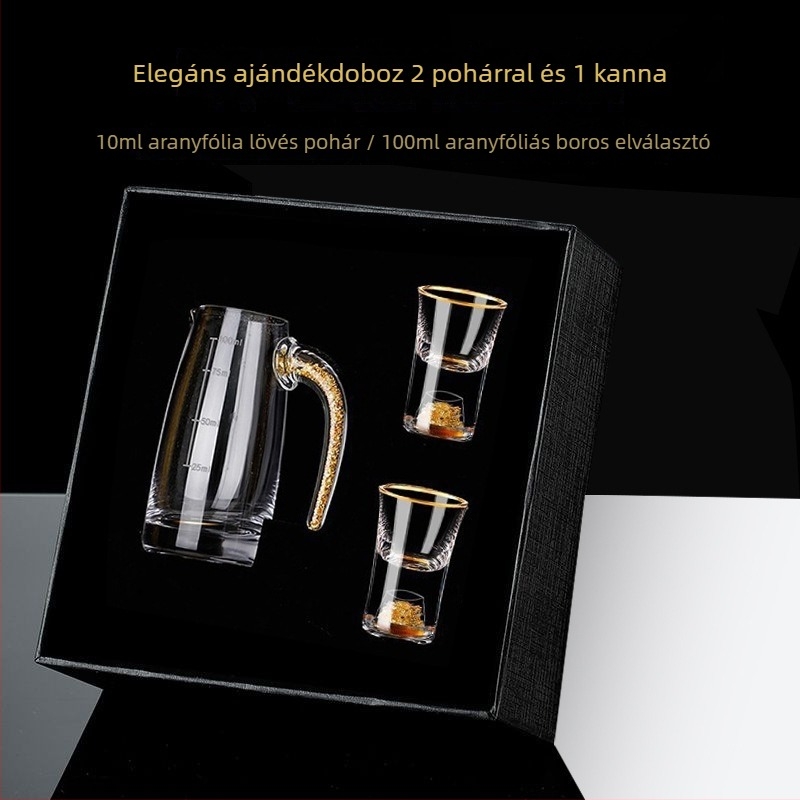 Bor készlet ajándékdobozban – kristályüveg, modern minimalist stílus, nyomtatott logó