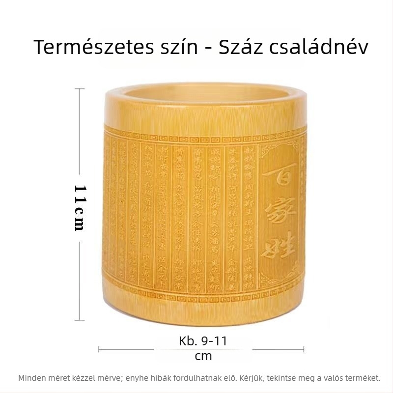 Bambusz tolltartó, kör alakú, logó nyomtatva, testreszabás elérhető, licencelt magáncímke