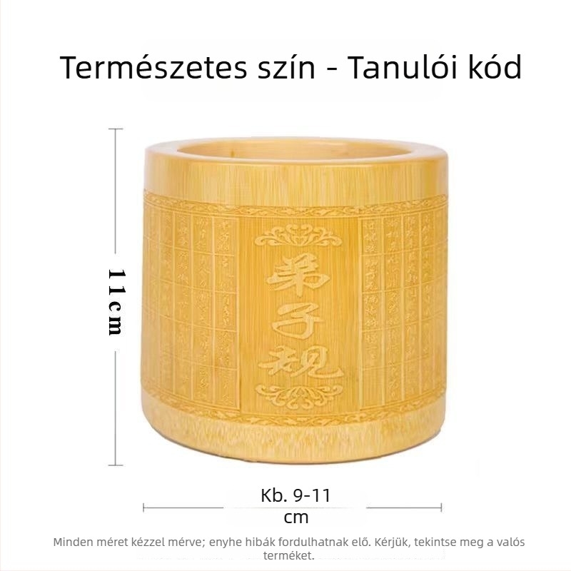 Bambusz tolltartó, kör alakú, logó nyomtatva, testreszabás elérhető, licencelt magáncímke
