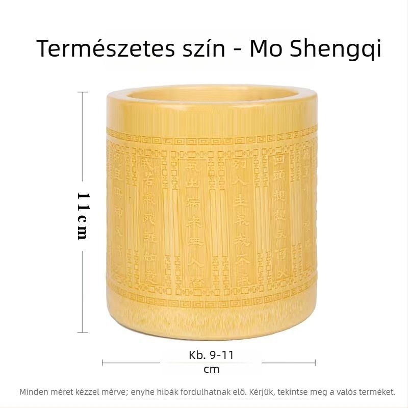 Bambusz tolltartó, kör alakú, logó nyomtatva, testreszabás elérhető, licencelt magáncímke