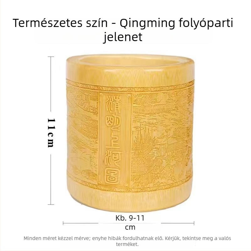 Bambusz tolltartó, kör alakú, logó nyomtatva, testreszabás elérhető, licencelt magáncímke