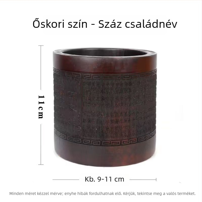 Bambusz tolltartó, kör alakú, logó nyomtatva, testreszabás elérhető, licencelt magáncímke