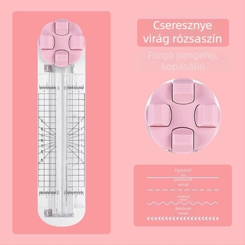 Kézi papírvágó – 4-az-1-ben forgó modell, Shangmei, műanyag