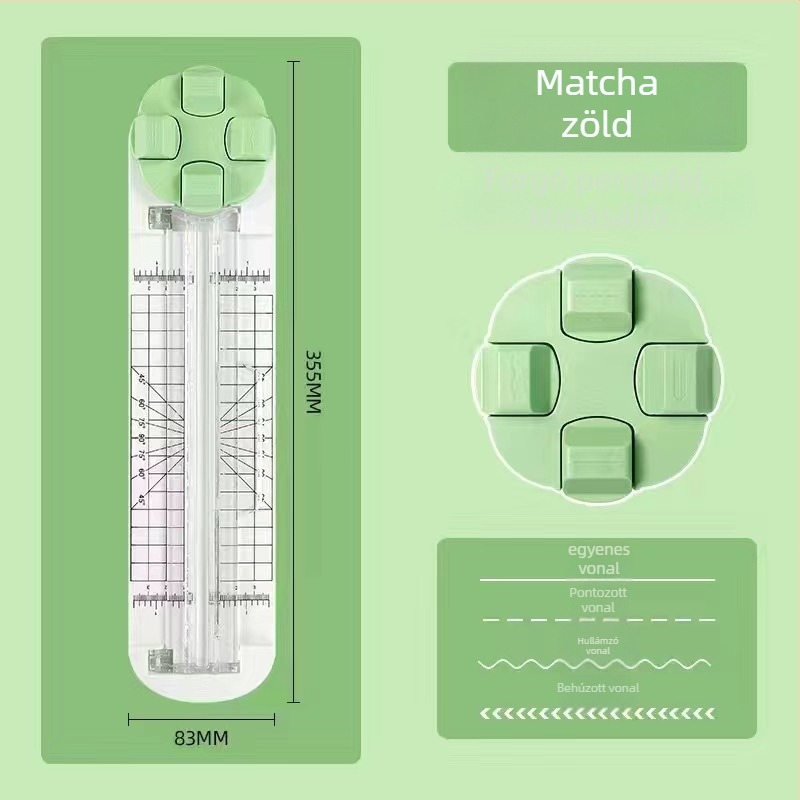 Kézi papírvágó – 4-az-1-ben forgó modell, Shangmei, műanyag