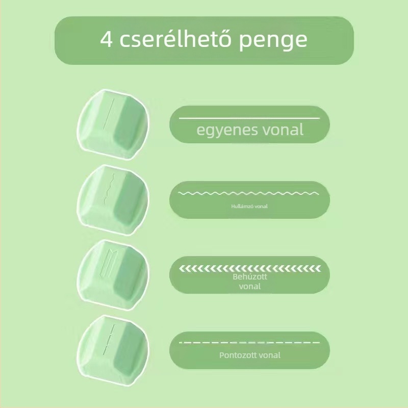 Kézi papírvágó – 4-az-1-ben forgó modell, Shangmei, műanyag