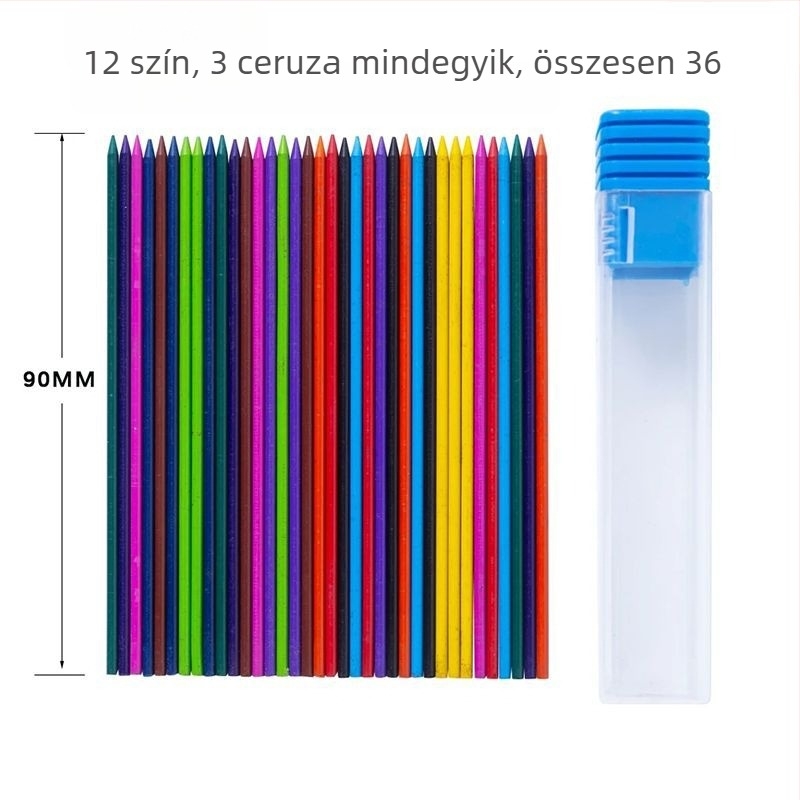 Unique fémhéjú mechanikus ceruza rögzített mechanizmussal, grafitmaggal íráshoz és rajzoláshoz