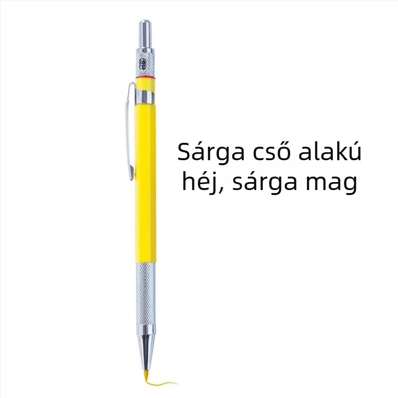 Unique fémhéjú mechanikus ceruza rögzített mechanizmussal, grafitmaggal íráshoz és rajzoláshoz