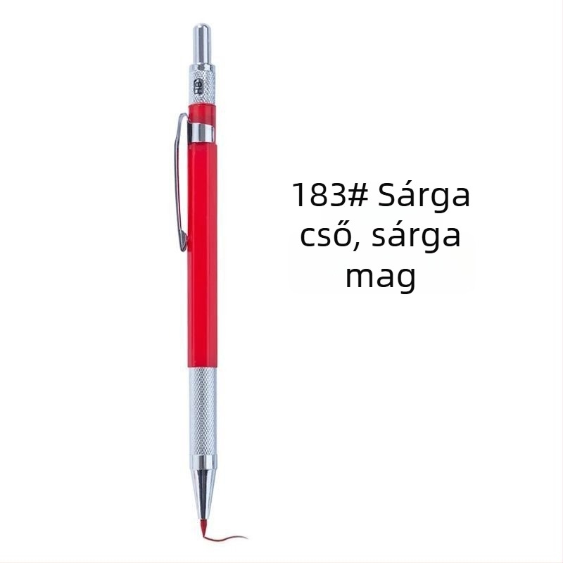 Unique fémhéjú mechanikus ceruza rögzített mechanizmussal, grafitmaggal íráshoz és rajzoláshoz