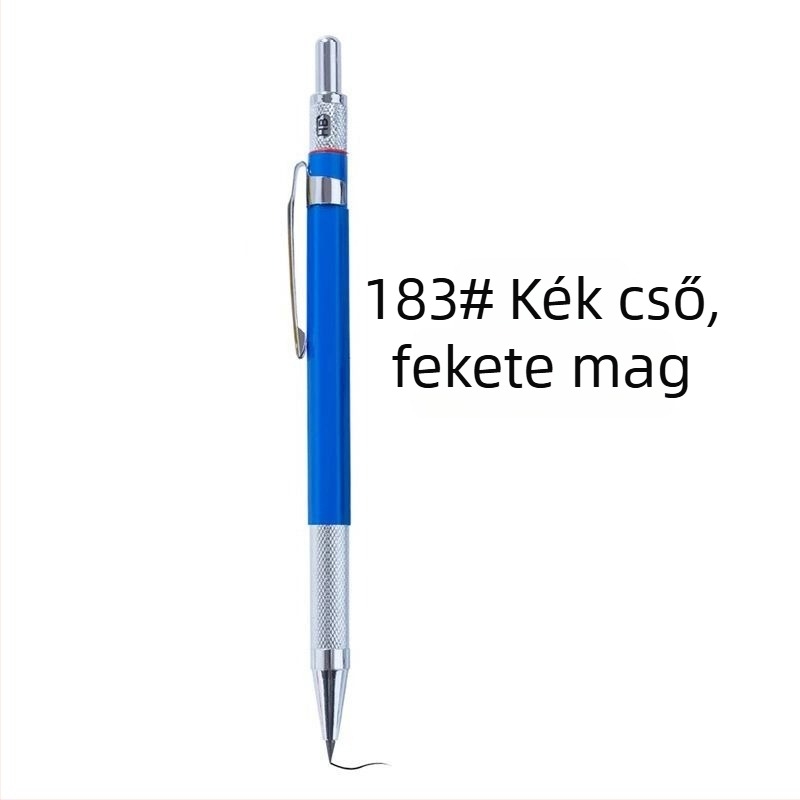 Unique fémhéjú mechanikus ceruza rögzített mechanizmussal, grafitmaggal íráshoz és rajzoláshoz