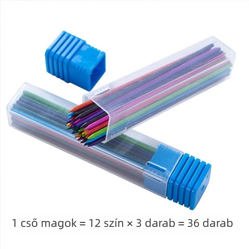 Unique fémhéjú mechanikus ceruza rögzített mechanizmussal, grafitmaggal íráshoz és rajzoláshoz