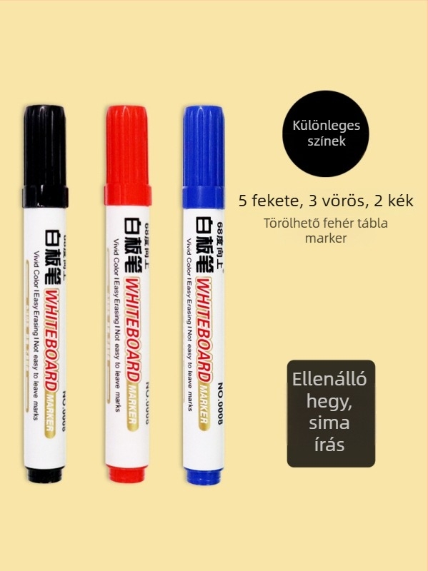Fehér táblára író toll, víz alapú, 2 mm vonalvastagság, műanyag test, modell 68 fokos