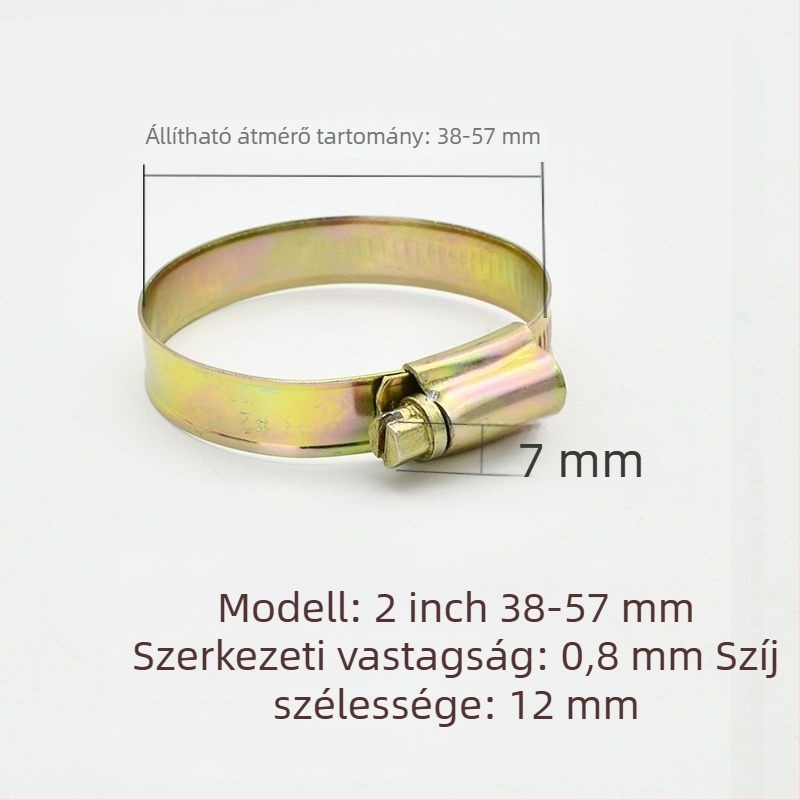 Vízcső tömlőbilincs - megvastagodott és szélesebb, névleges átmérő 26 mm, rögzítő átmérő 25 mm, Márka: Más