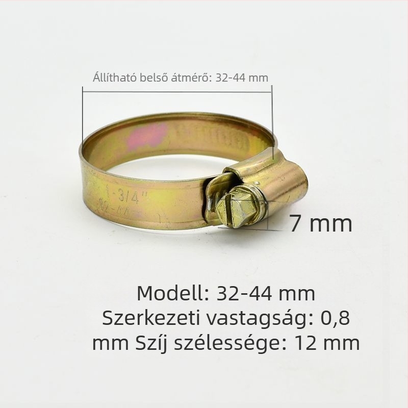 Vízcső tömlőbilincs - megvastagodott és szélesebb, névleges átmérő 26 mm, rögzítő átmérő 25 mm, Márka: Más