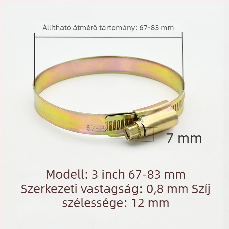 Vízcső tömlőbilincs - megvastagodott és szélesebb, névleges átmérő 26 mm, rögzítő átmérő 25 mm, Márka: Más