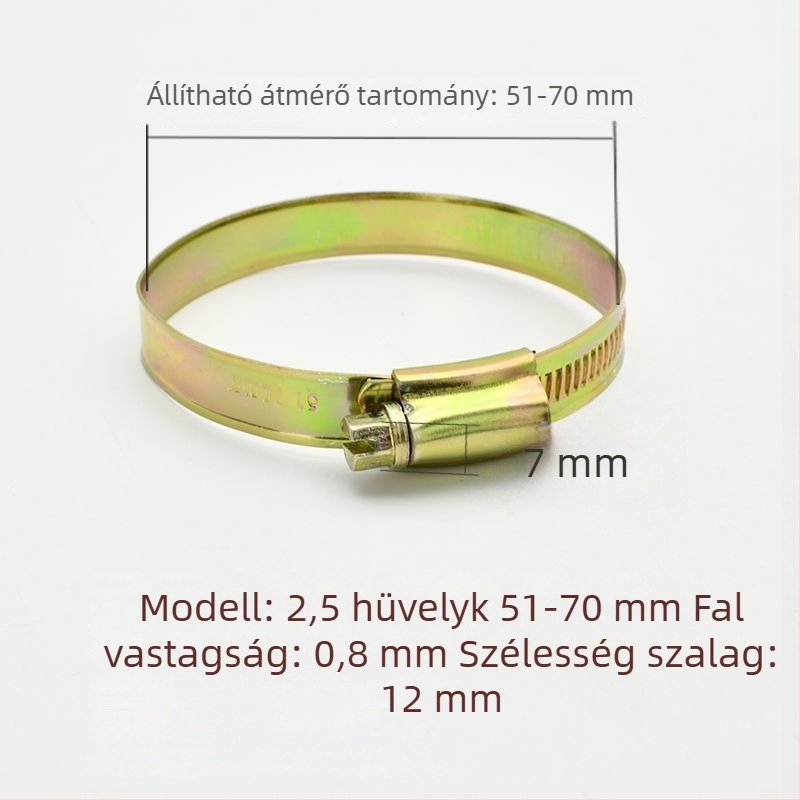 Vízcső tömlőbilincs - megvastagodott és szélesebb, névleges átmérő 26 mm, rögzítő átmérő 25 mm, Márka: Más