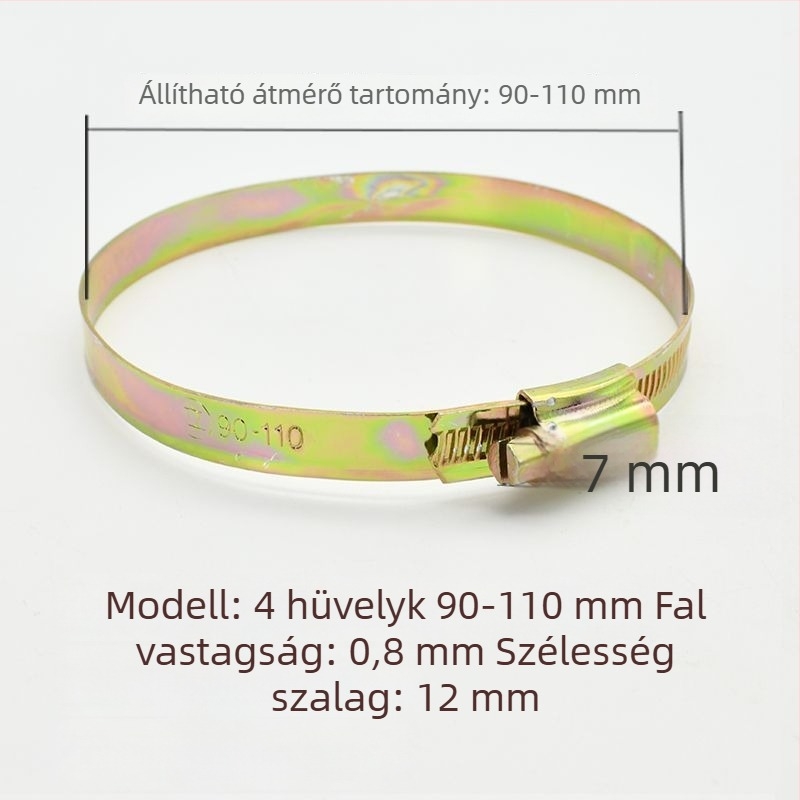 Vízcső tömlőbilincs - megvastagodott és szélesebb, névleges átmérő 26 mm, rögzítő átmérő 25 mm, Márka: Más