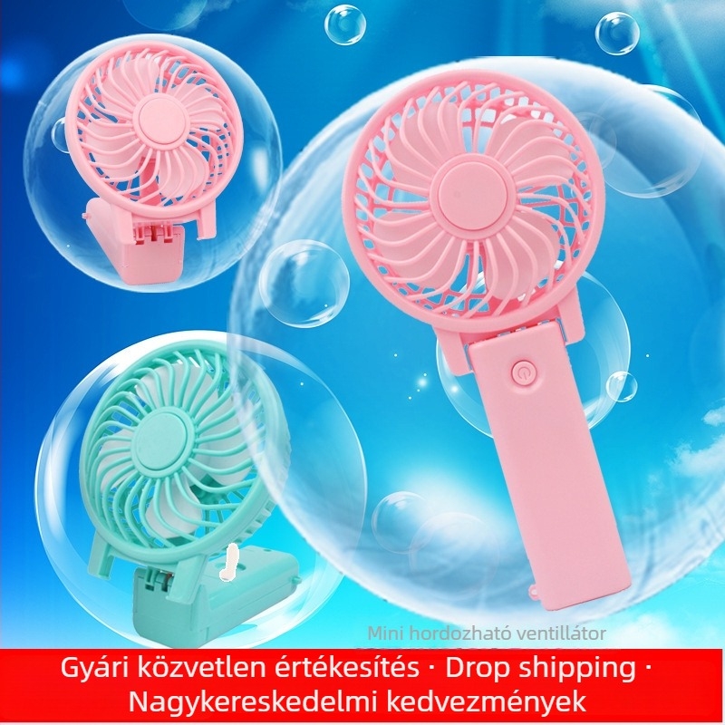 Benjie Cartoon Kézben Tartott Műanyag Mini Ventilátor — Többfunkciós Hűtéssel, Ideális Diákoknak, Utazáshoz, Irodához és Kollégiumhoz